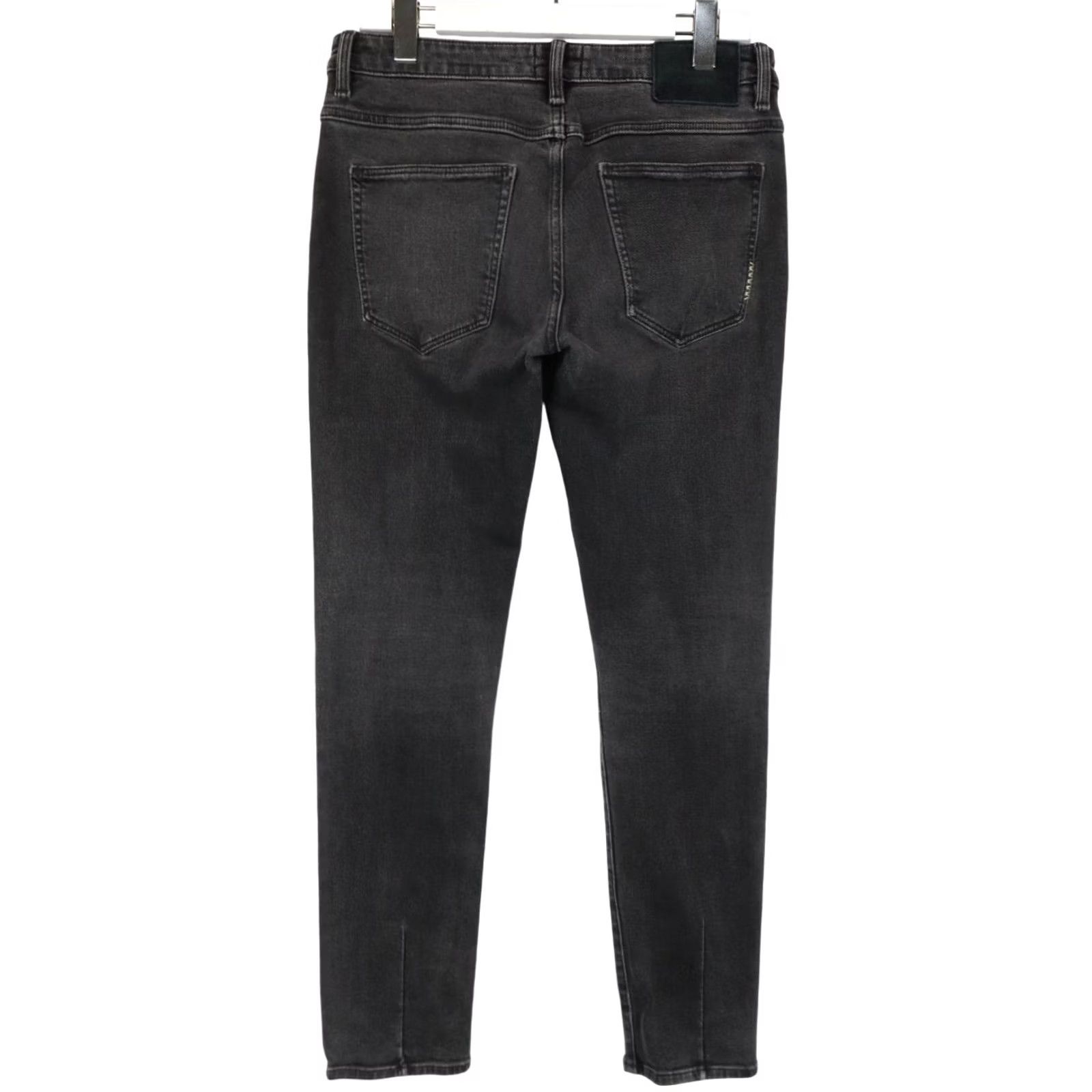 Vintage Neuw Lou Slim Fit Jeans Men's W30/L30 Washed Black Faded Button Fly Stretchy Size US 30 / EU 46 - 2 Thumbnail