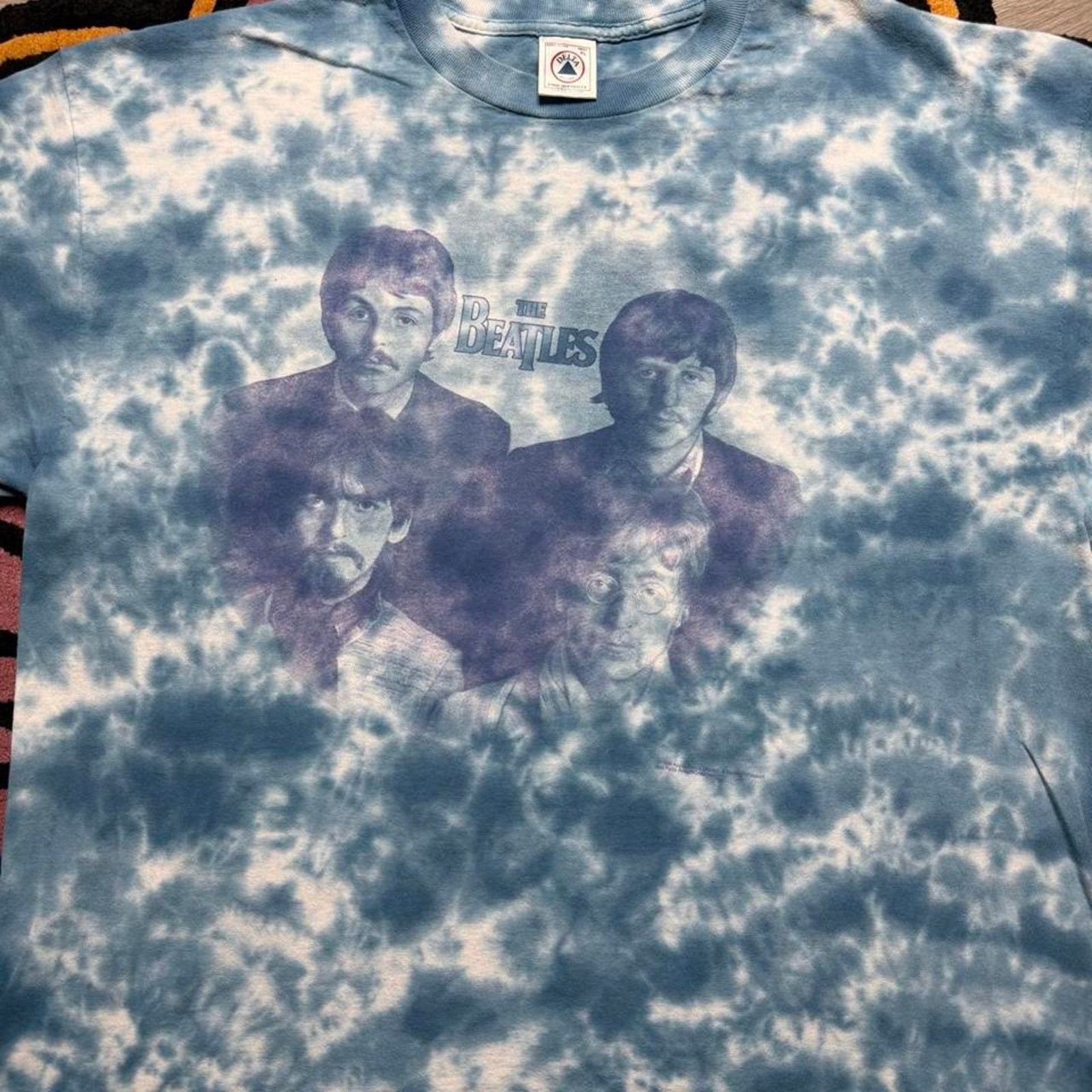 Band Tees × Vintage Vintage 90’s The Beatles Tie Dye Graphic Logo T-shirt XL Size US XL / EU 56 / 4 - 2 Thumbnail