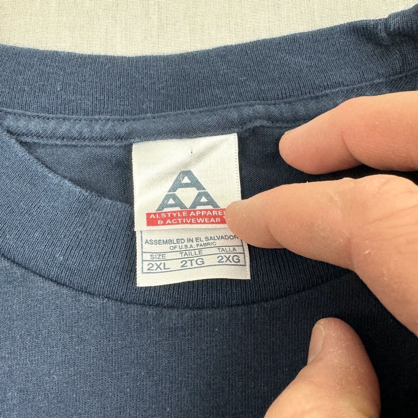 Vintage VINTAGE Alstyle CSI Shirt Adult 2XL Blue Crime Scene Investigator Y2K Grunge Logo T-Shirt Mens Size US XXL / EU 58 / 5 - 6 Thumbnail