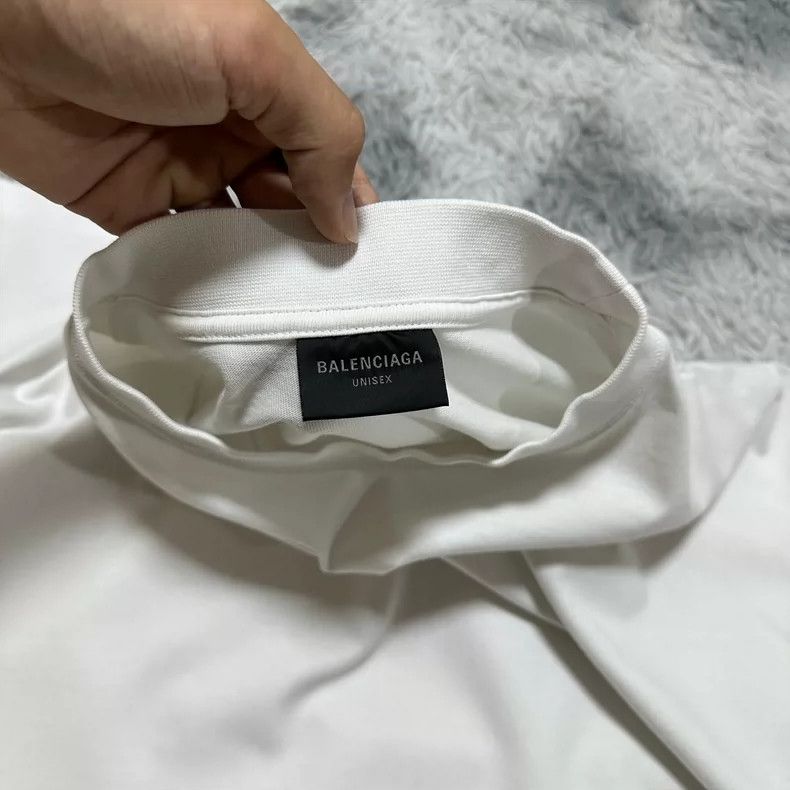 Balenciaga Balenciaga Diamond Printed Logo Short Sleeve T-Shirt White Size US S / EU 44-46 / 1 - 3 Thumbnail