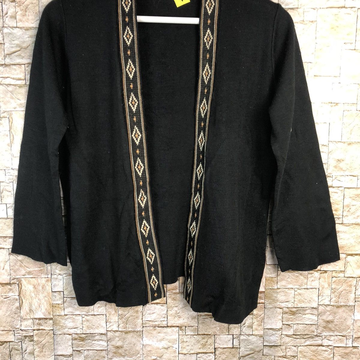Homespun Knitwear × Japanese Brand Ladies Fashion vintage japan Black Cardigan Knitwear #A862 Size M / US 6-8 / IT 42-44 - 3 Thumbnail