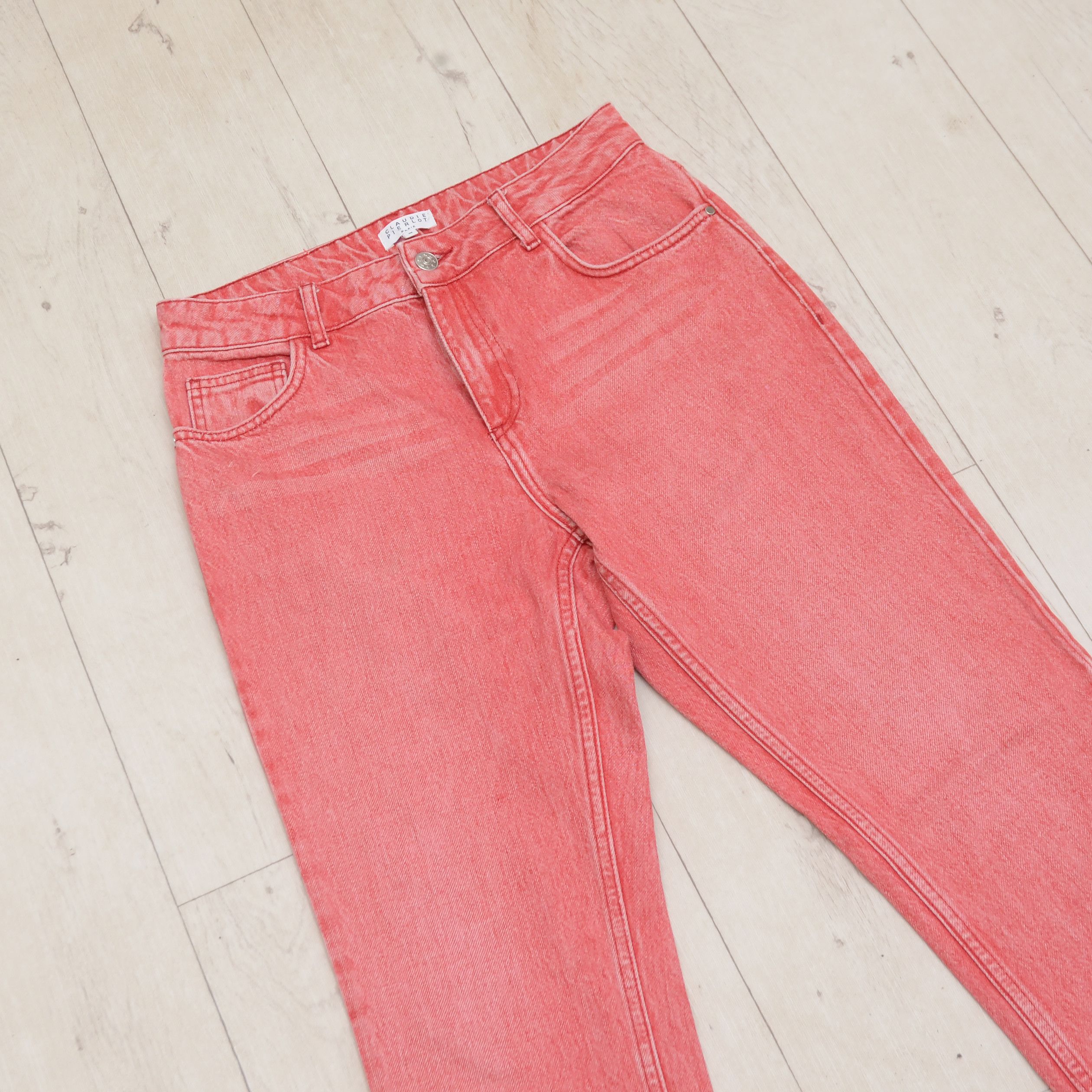 Other Pretty slim jeans CLAUDIE PIERLOT size 36 FR Red Washing Y2K Size 26" / US 2 / IT 38 - 3 Thumbnail