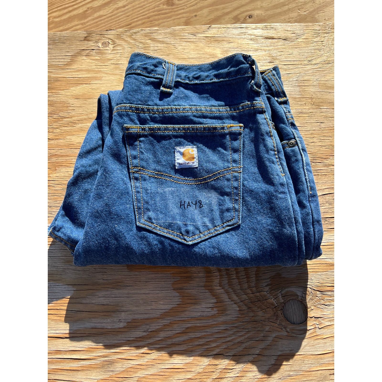 Carhartt Carhartt Mens Blue Denim Relaxed Fit Pants Jeans 36x32 Size US 36 / EU 52 - 1 Thumbnail