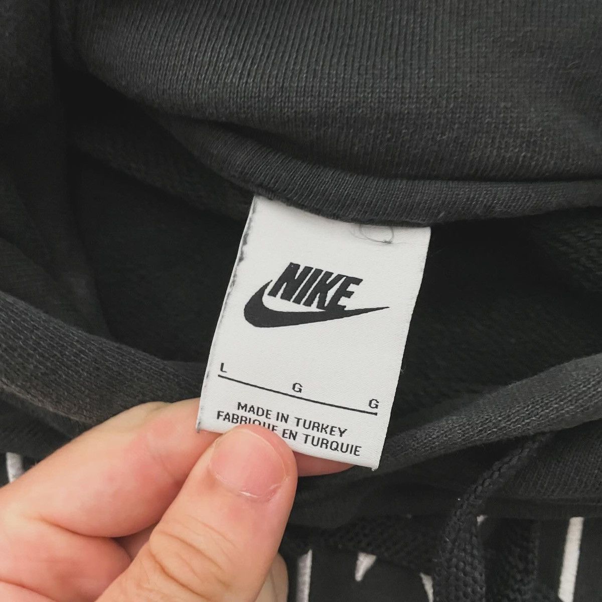 Nike × Vintage Nike Vintage Big Spellout Logo Boxy Fit Hoodie Size US L / EU 52-54 / 3 - 3 Thumbnail