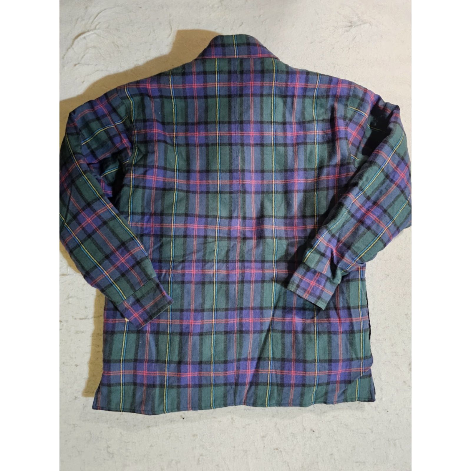 Vintage VINTAGE Big Yank Flannel Blue Plaid Shirt Jacket Button-Up Lined Men's Sz Large Shirt Size US L / EU 52-54 / 3 - 6 Thumbnail