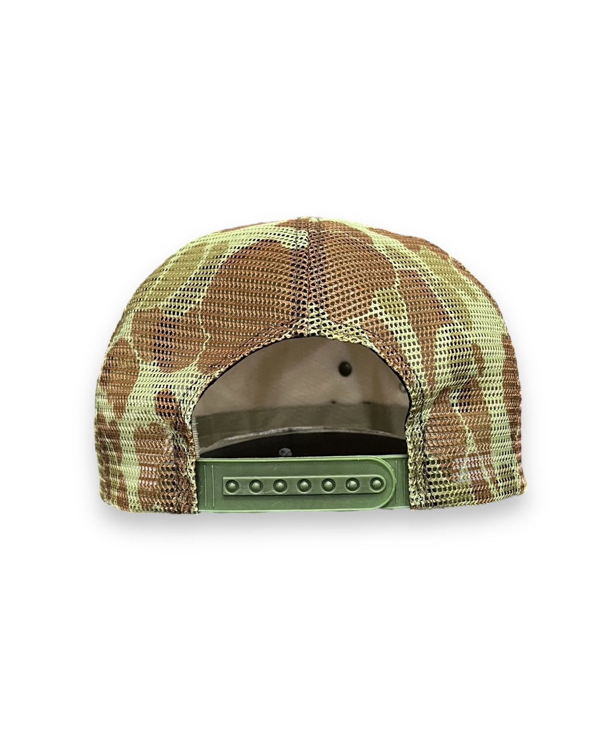 Vintage 🔥Vtg Studded Skull Distressed Army Camouflage Trucker Hat Size ONE SIZE - 9 Thumbnail
