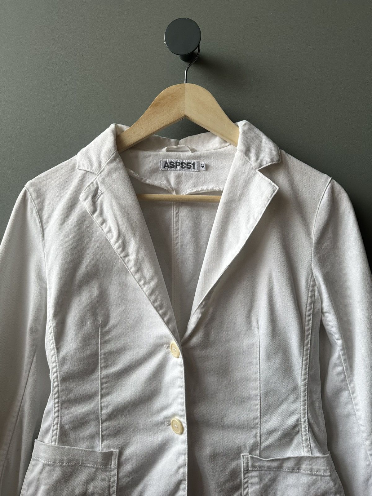 Aspesi Aspesi White Cotton Blazer Size 42 Size M / US 6-8 / IT 42-44 - 2 Thumbnail