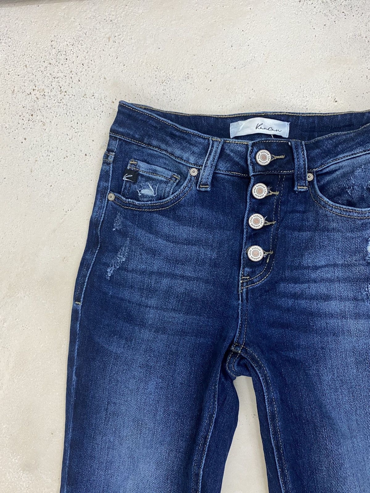Hysteric Glamour × Japanese Brand × Tornado Mart Vintage Bell Botton Kancan Distressed Washed Stretch Jean Size US 28 / EU 44 - 8 Thumbnail