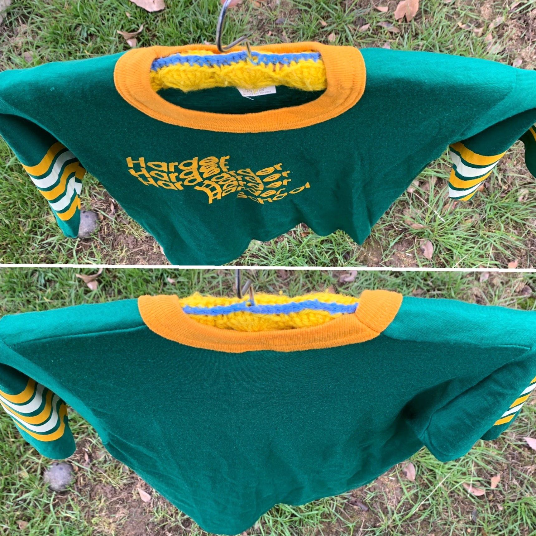 Velva Sheen VINTAGE Velva Sheen Harder School T Shirt Ringer Neck 70s 80s Made In USA M Green Graphic Tee Mens Size US M / EU 48-50 / 2 - 5 Thumbnail