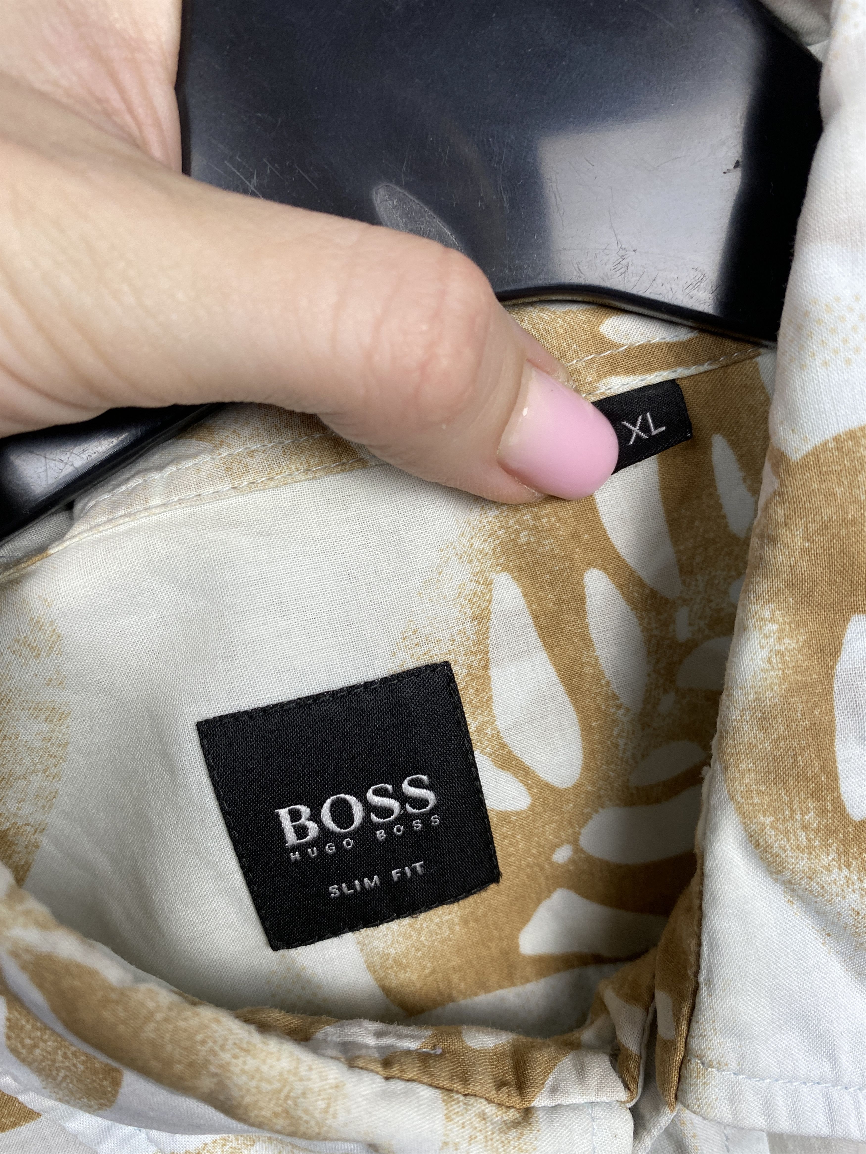 Hugo Boss × Vintage Hugo Boss Vintage Mens Floral Print Shirt Slim Fit Size US XL / EU 56 / 4 - 3 Thumbnail