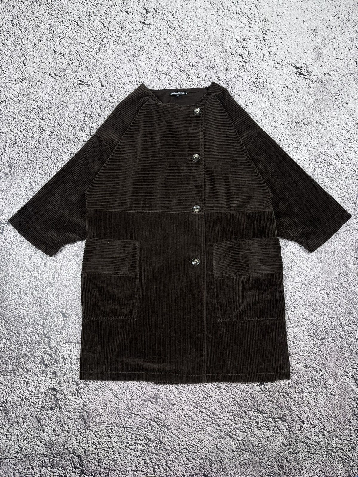 Gudrun Sjoden Gudrun Sjödén Brown Corduroy Boxy Oversized Jacket Coat M Size M / US 6-8 / IT 42-44 - 2 Thumbnail