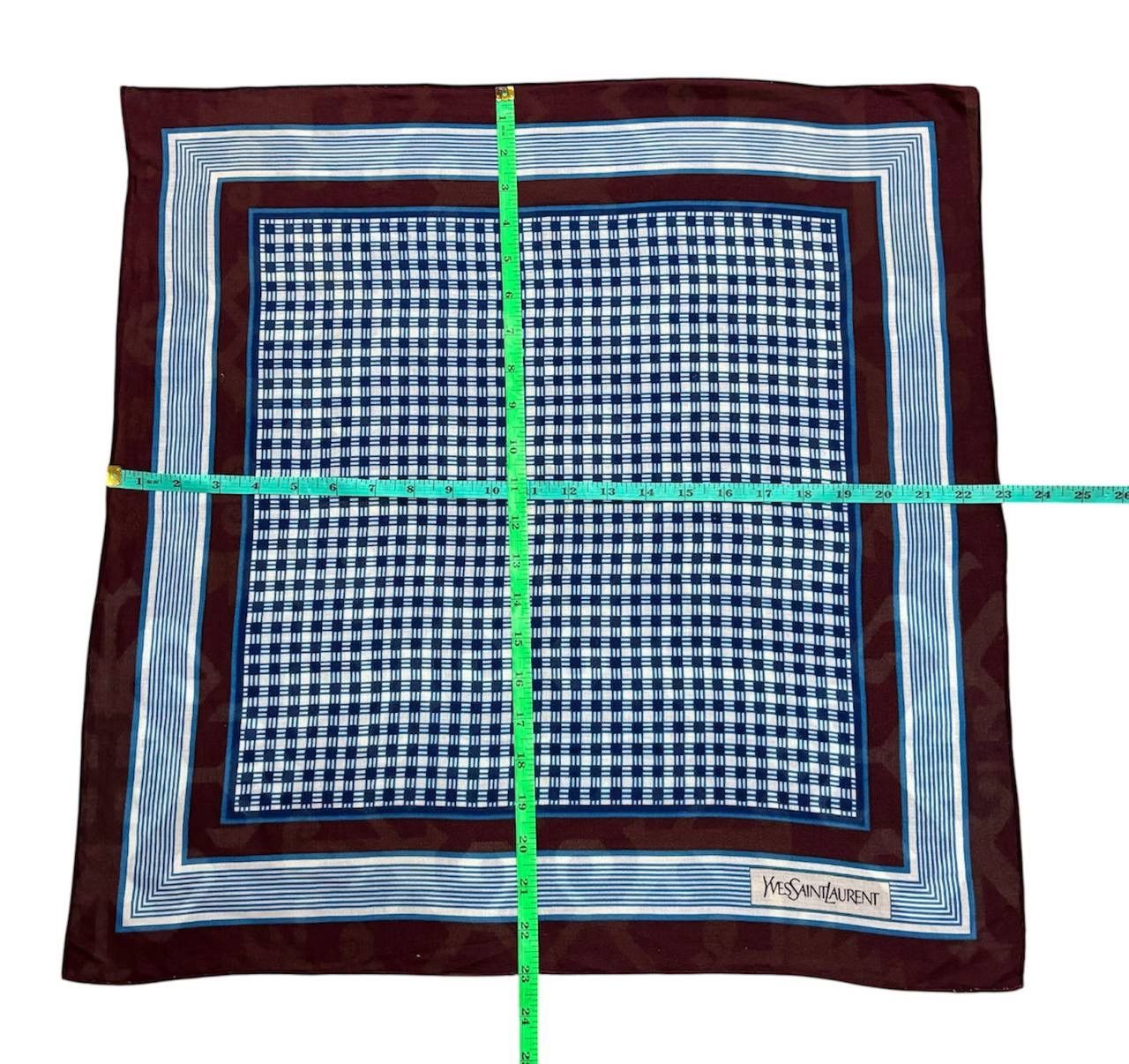 Yves Saint Laurent Yves Saint Laurent Silk Scarf Neckerchief Handkerchief Size ONE SIZE - 3 Thumbnail