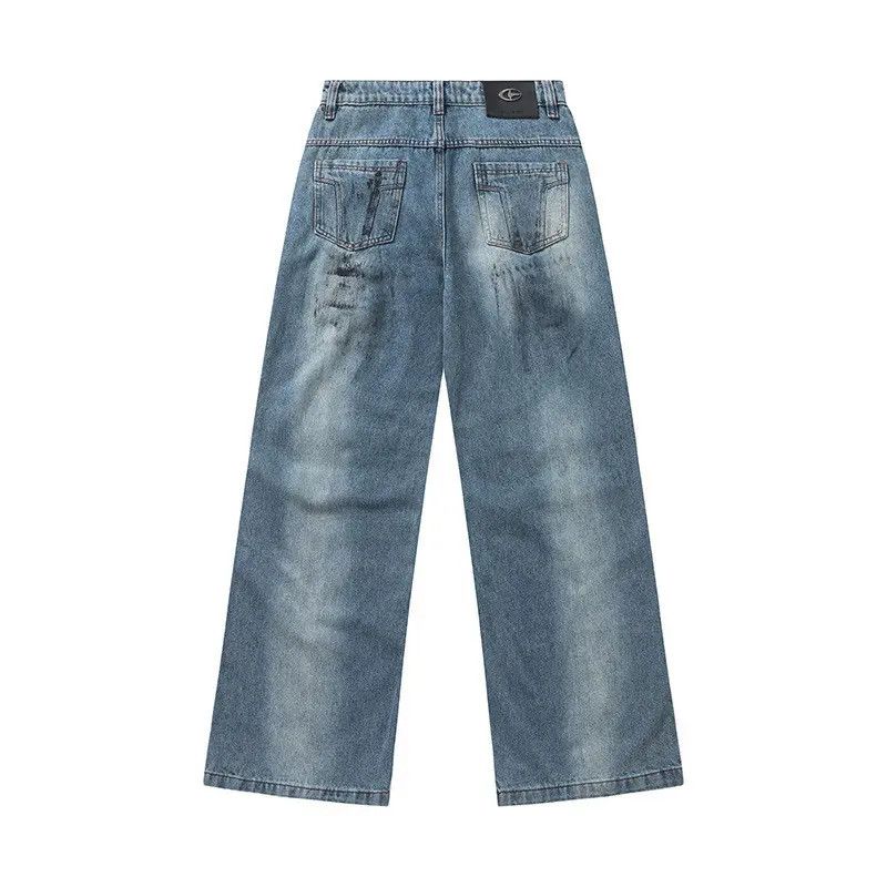 Japanese Brand × Jean Retro loose fitting spliced straight leg jeans Size US 32 / EU 48 - 2 Thumbnail