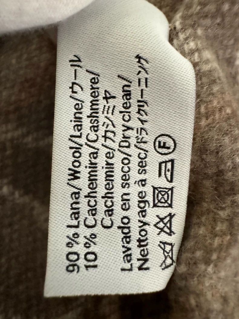 Loewe LOEWE White beige women's woolen scarf Size ONE SIZE - 8 Thumbnail
