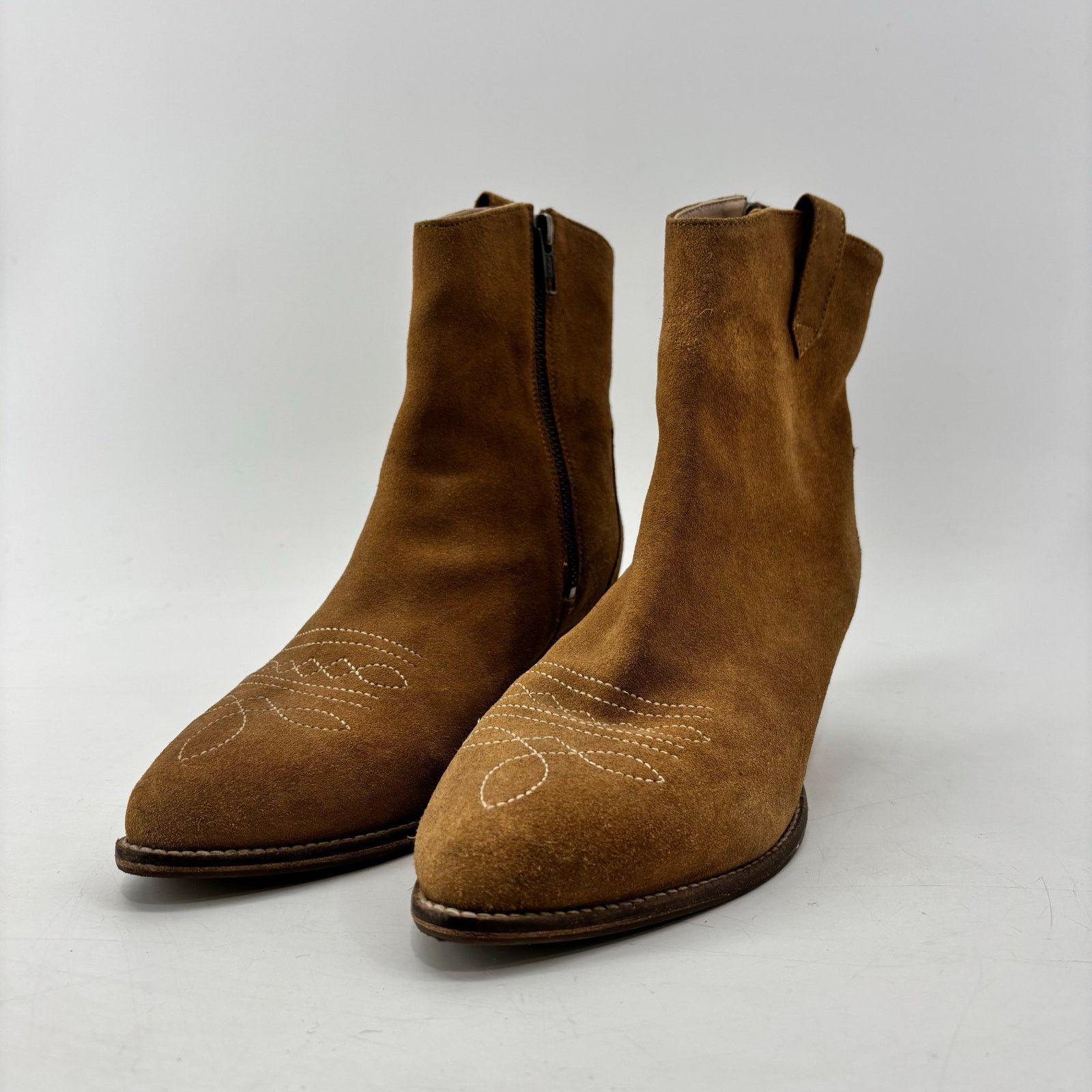 Other Joules Elmwood Womens Size 8 Suede Tan Western Boot Cowboy Size US 8 / IT 38 - 12 Thumbnail