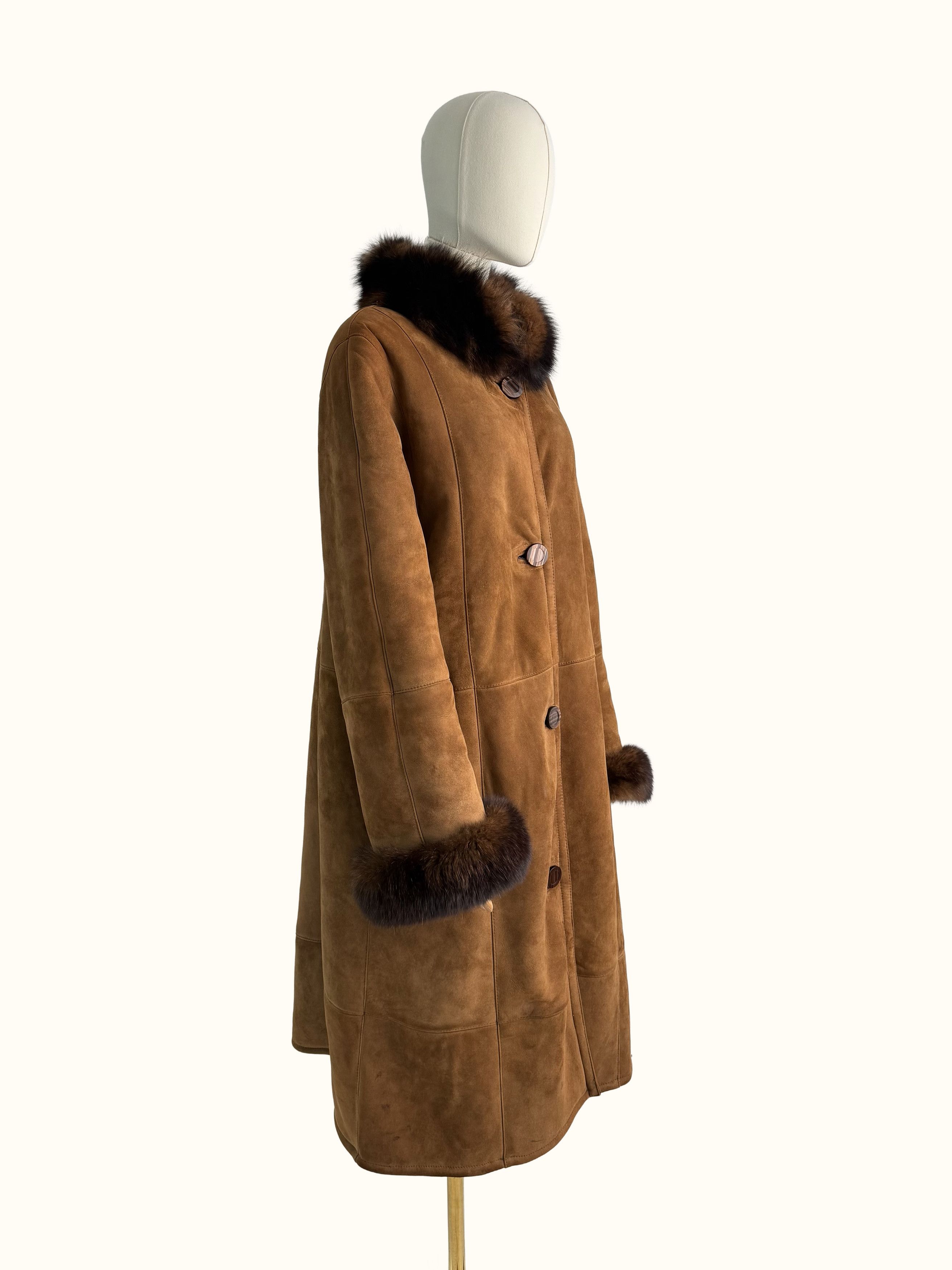 Vintage Vintage Real Sheepskin Coat Shearling Leather Luxury Winter Size M / US 6-8 / IT 42-44 - 2 Thumbnail