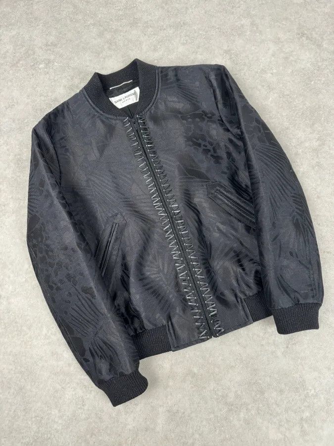 Saint Laurent Paris SS2021 Saint Laurent Black Nylon Ruched Zip Bomber Jacket Size XS / US 0-2 / IT 36-38 - 4 Thumbnail