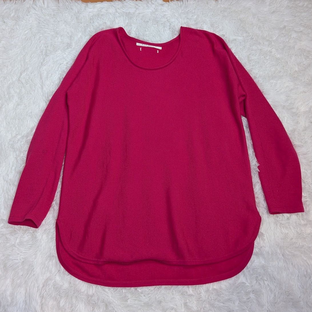 Other Max Studio Merino Wool Pullover Sweater with Curved Hem Pink Size XL / US 12-14 / IT 48-50 - 12 Thumbnail