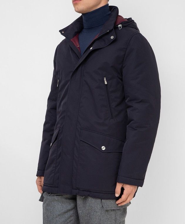 Brunello Cucinelli 🔥🔥 Brunello Cucinelli Navy Nylon Padded Jacket Size US S / EU 44-46 / 1 - 11 Thumbnail