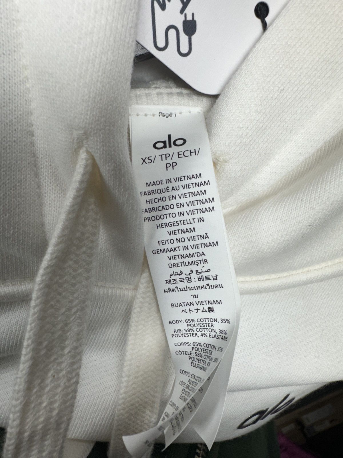 Alo Alo White Hoodie Size US XS / EU 42 / 0 - 4 Thumbnail
