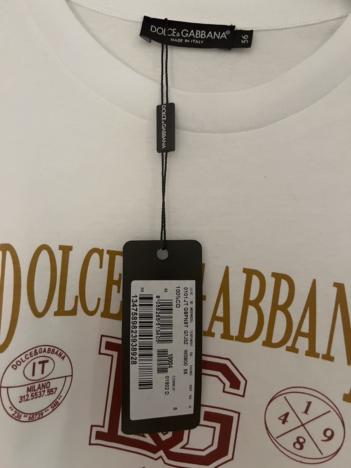 Dolce & Gabbana Dolce&cabana logo T-shirt white size 56 Size US XL / EU 56 / 4 - 4 Thumbnail
