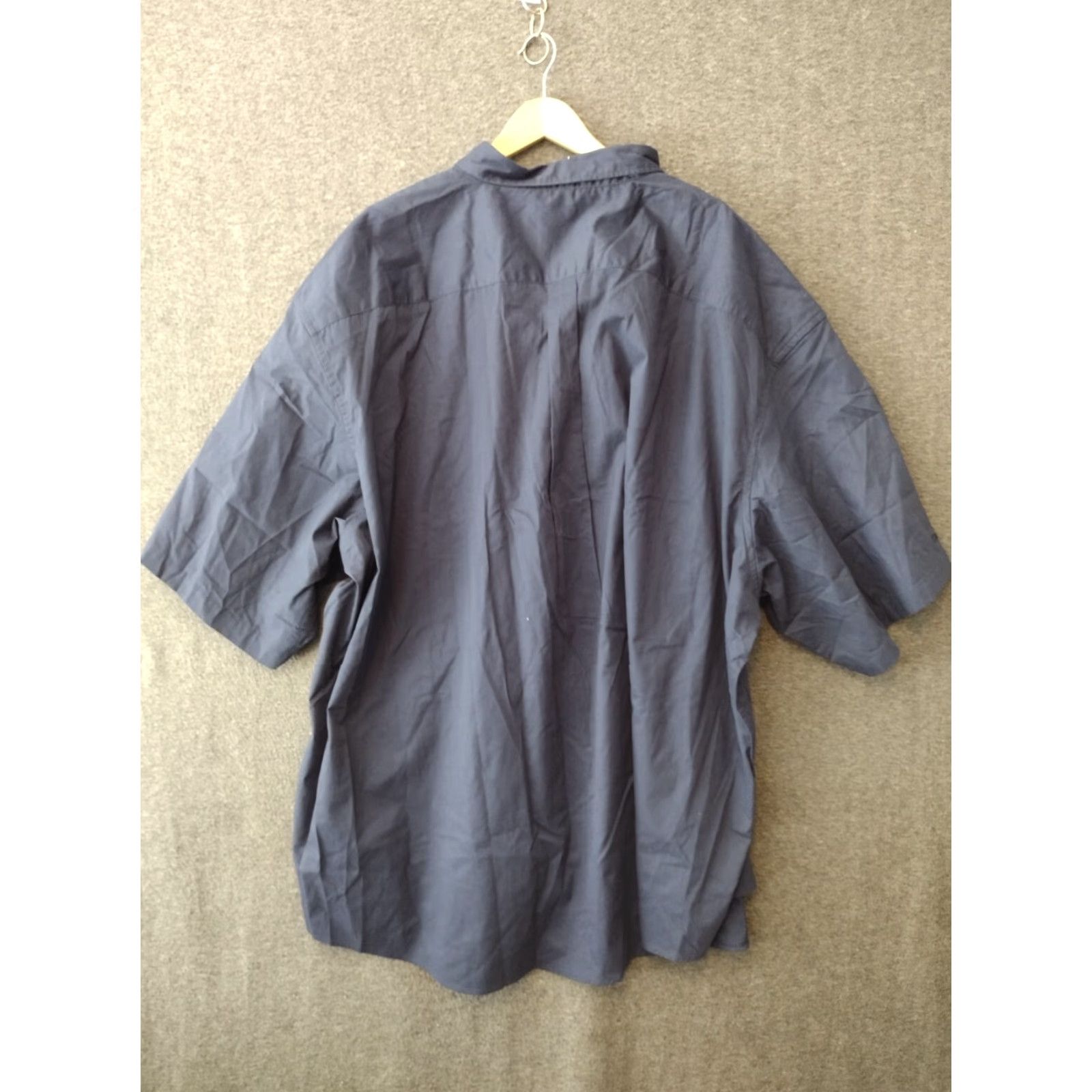Port Authority Port Authority Men's First Call Logo Navy Collared Dress Button Shirt 7XL Navy Blue Solid Short Sleeve Button-Up Shirt Mens Regular XS-7XL Size 48R - 2 Thumbnail