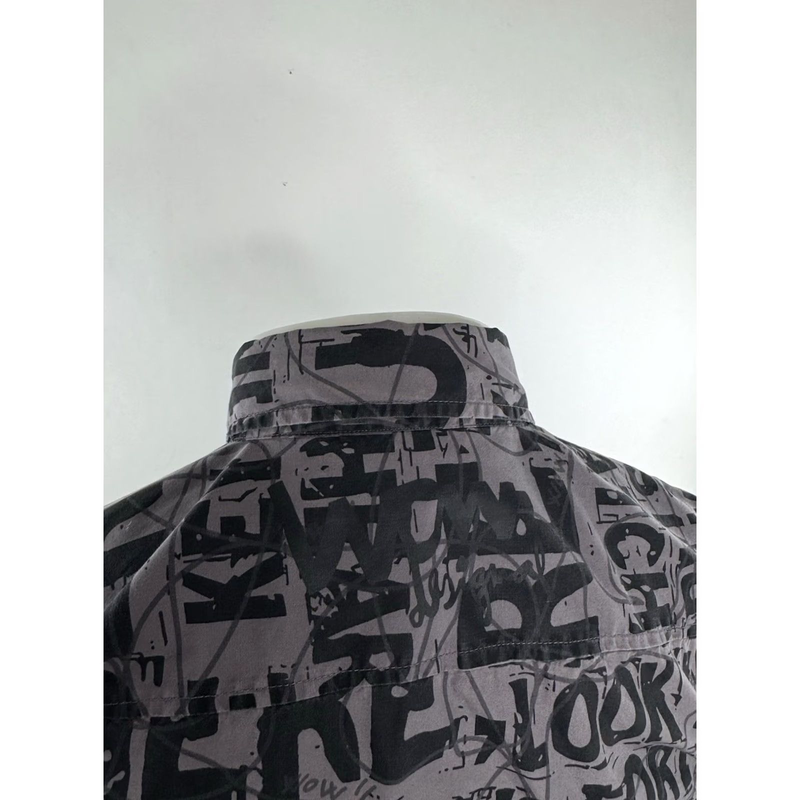 Desigual Desigual Shirt Mens S Gray Letter Writing Print Size US S / EU 44-46 / 1 - 5 Thumbnail