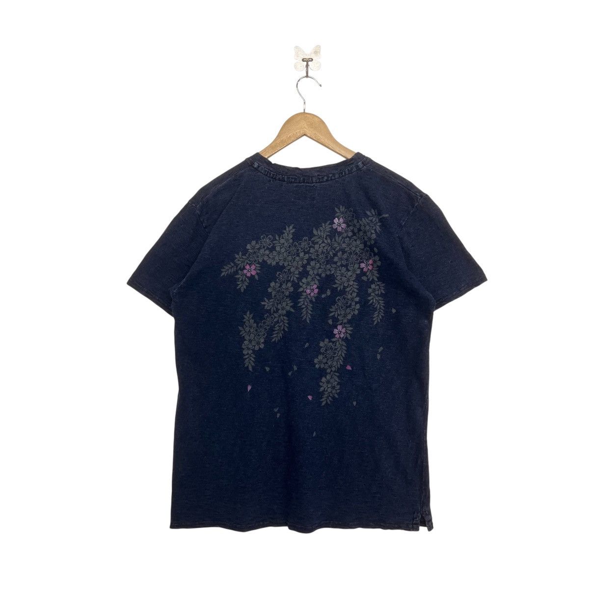 Indigo AUSTERE JAPAN KOROMO KYOTO INDIGO SUKAJAN SAKURA FLORAL TEE Size US M / EU 48-50 / 2 - 2 Thumbnail