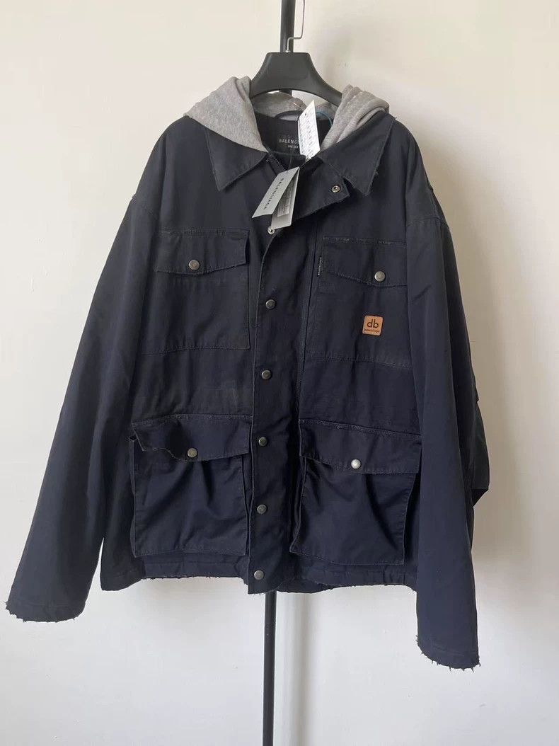 Balenciaga Balenciaga Patchwork Pocket Long Sleeve Jacket Jacket Size US L / EU 52-54 / 3 - 1 Thumbnail