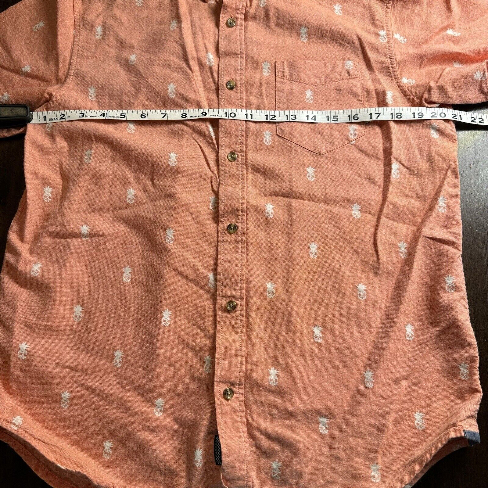 Vans Vans Pineapple Skulls Medium Orange Short Sleeve Shirt Size US M / EU 48-50 / 2 - 8 Thumbnail