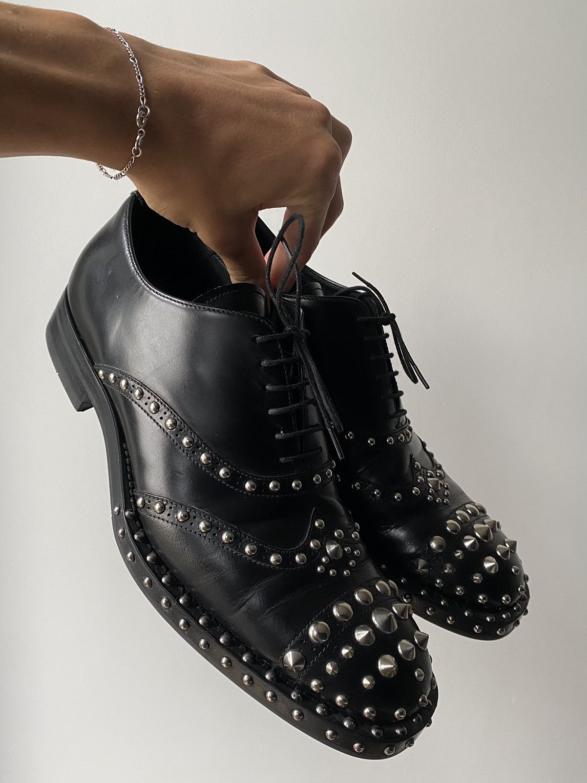 Prada studded shoes best sale