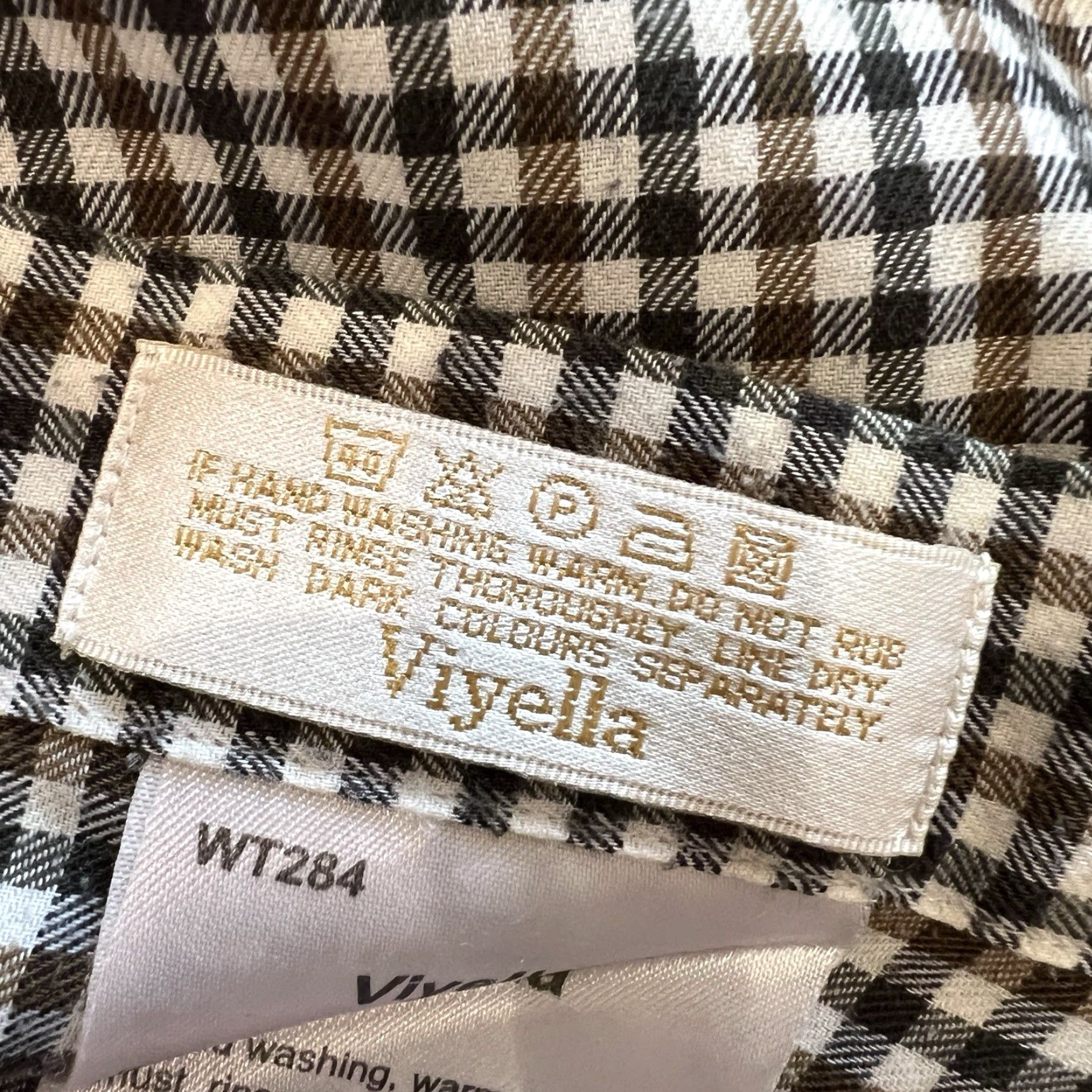 Vintage Viyella Shirt Mens Large 16.5 Plaid Button-Down Long Sleeve Cotton Wool Flannel Brown Check Vintage Outdoor Size US L / EU 52-54 / 3 - 6 Thumbnail