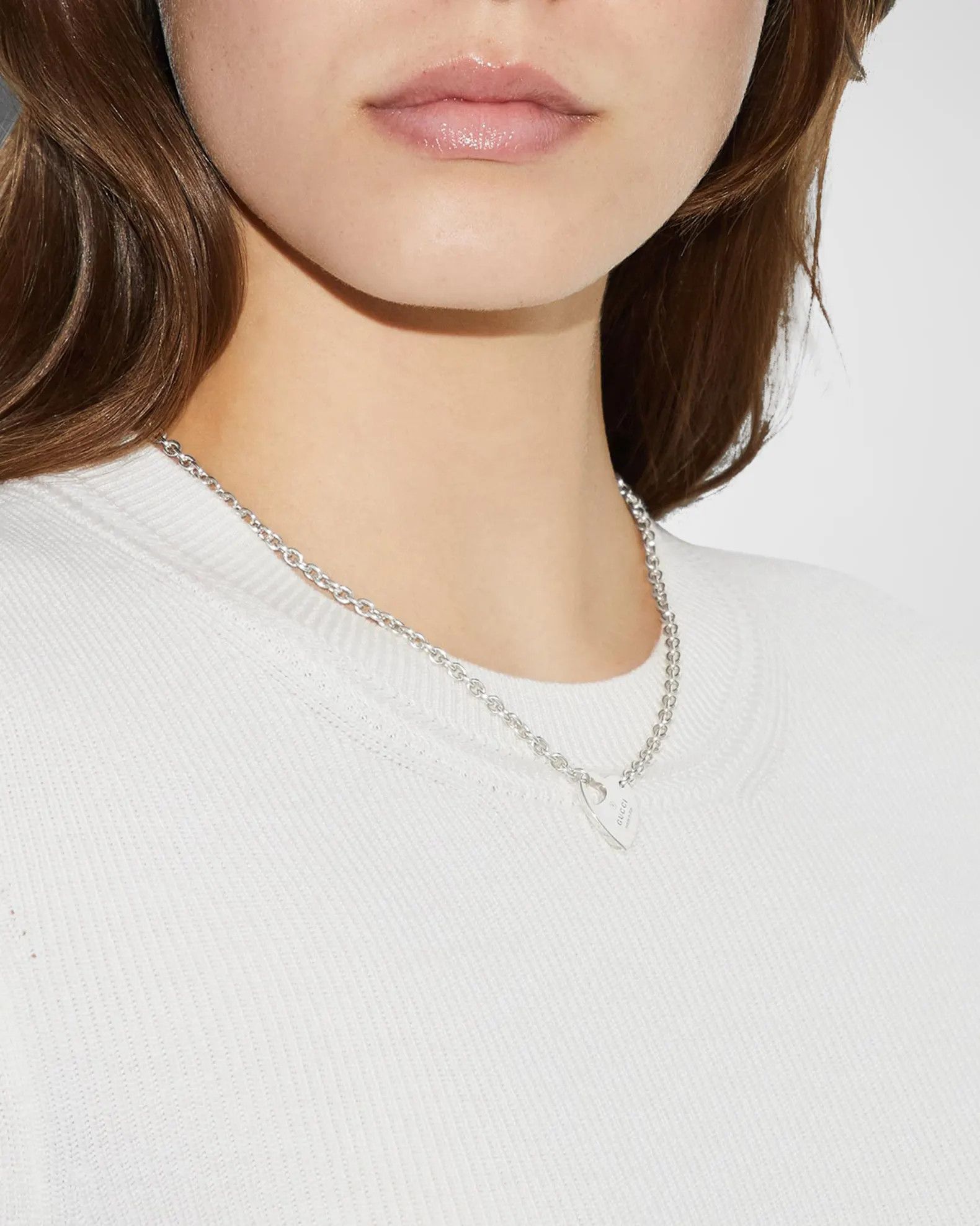 Gucci oc11z0126 Size: OS / Trademark Pendant Necklace In Silver Size ONE SIZE - 3 Thumbnail