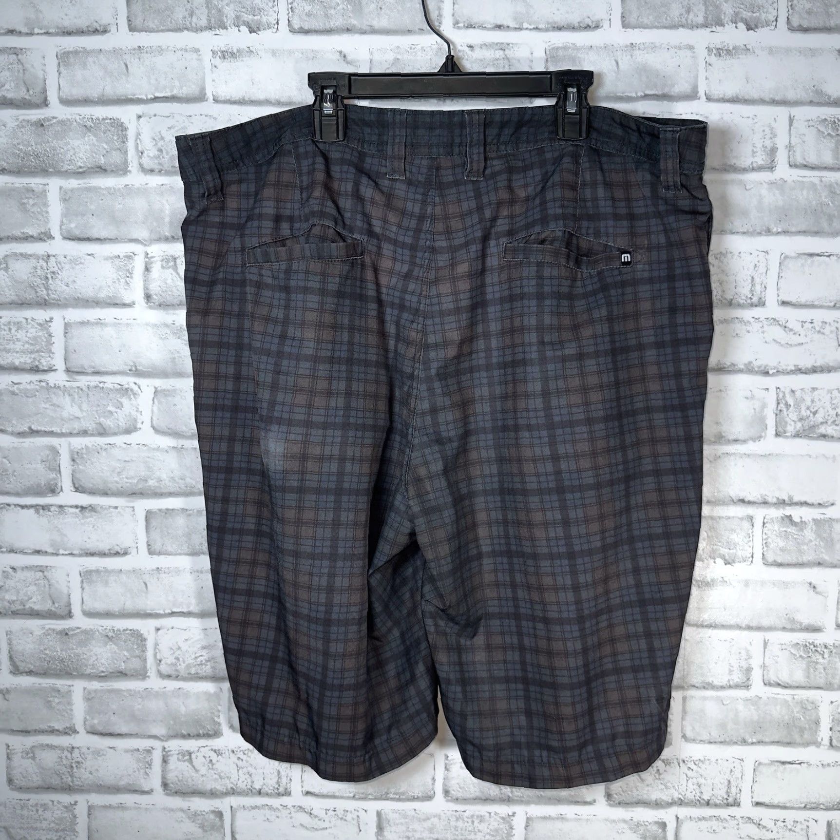 TravisMathew Travis Mathew Shorts Plaid Athletic Polyester Mens 38 Regular Multicolor Chino Athletic Fit Mens Size US 38 / EU 54 - 5 Thumbnail