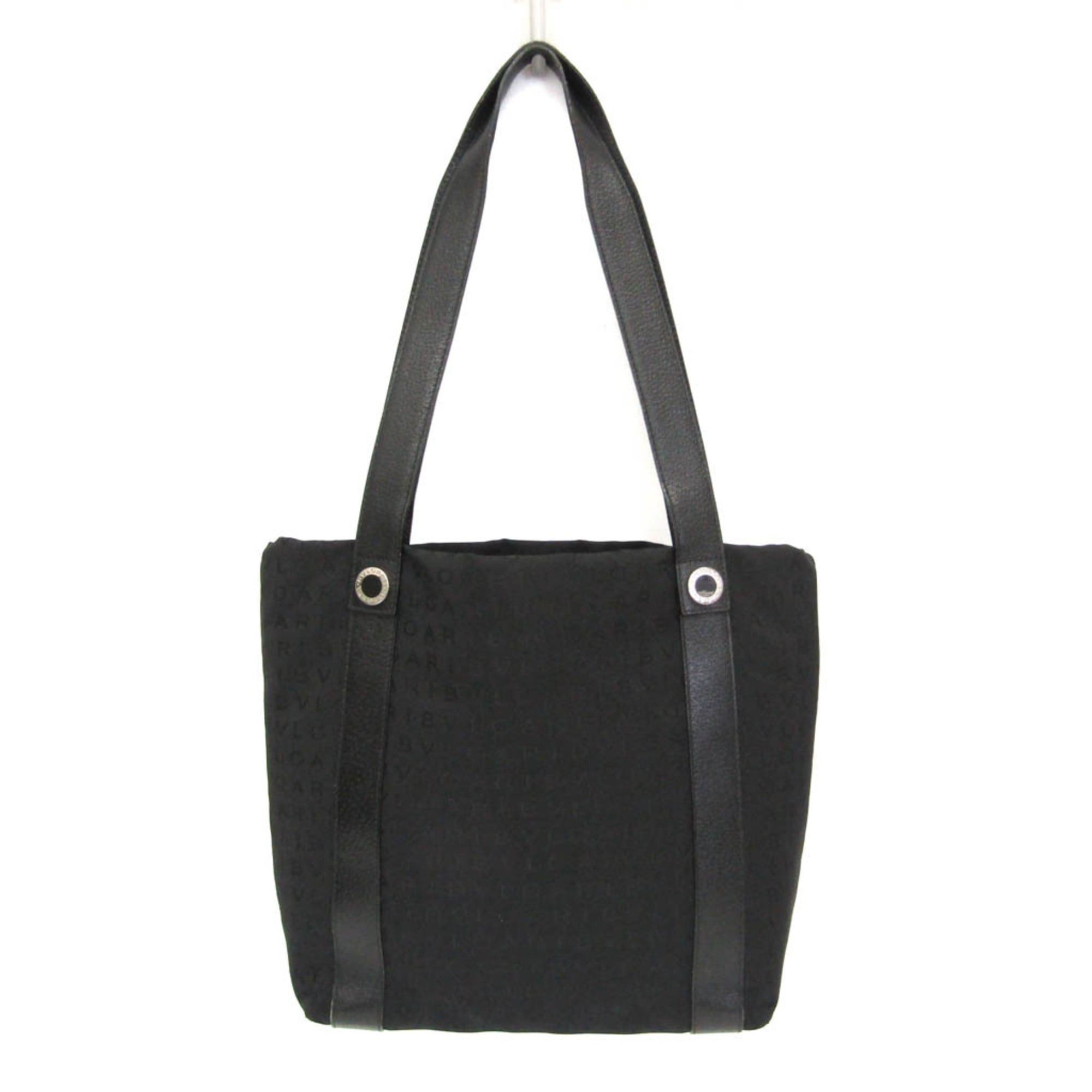 Bvlgari Bvlgari Logomania Agatha Shopping Medium Women's Canvas Tote Bag Black Size ONE SIZE - 1 Thumbnail