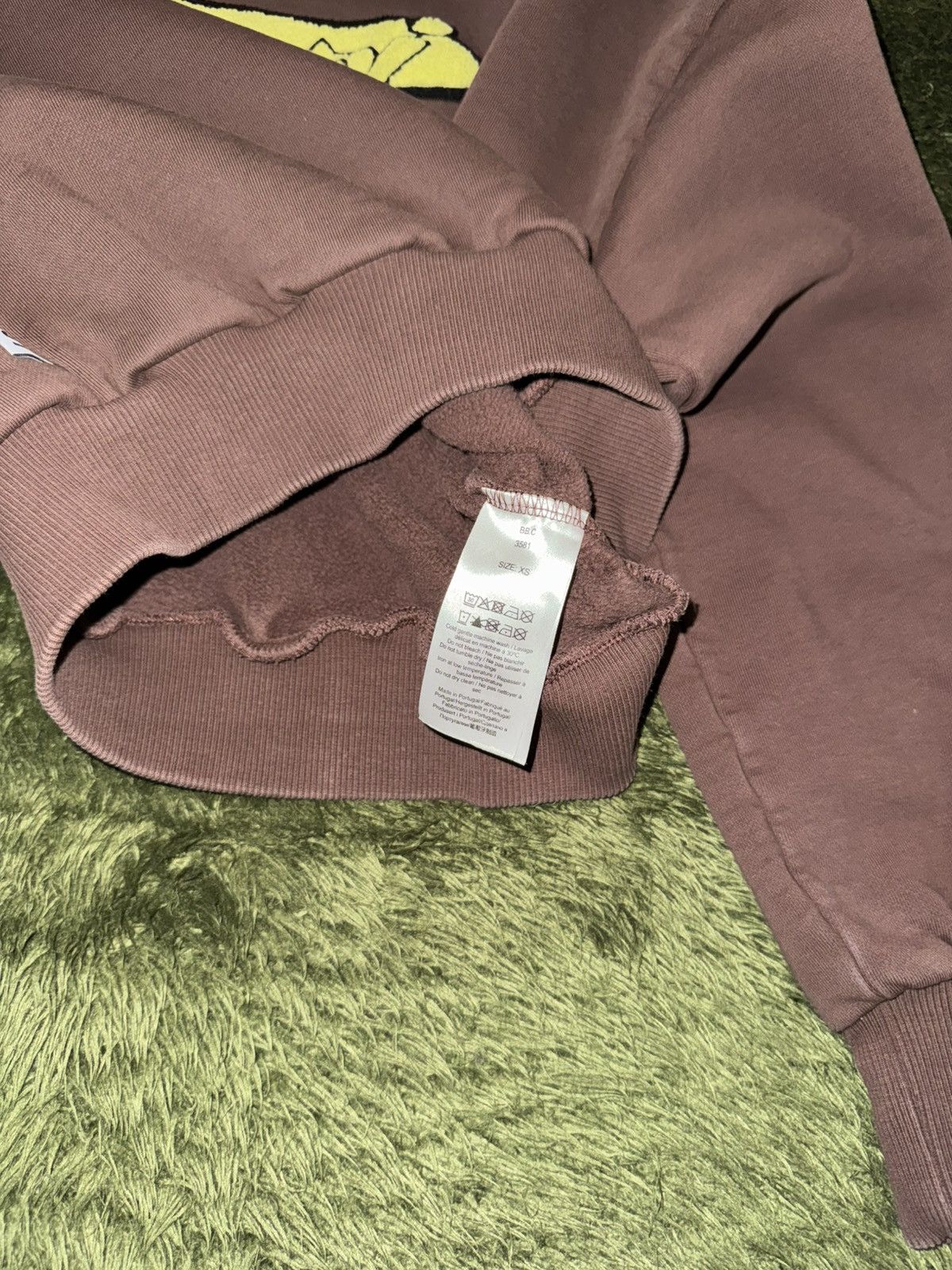 Ganni [XS] GANNI Artwork Logo Cropped Sweatshirt Brown Size XS / US 0-2 / IT 36-38 - 5 Thumbnail