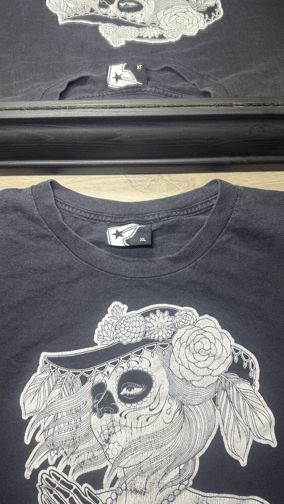 Famous Stars And Straps Y2K 2000s Famous Stars & Straps Day Of The Dead Girl Shirt Size US XL / EU 56 / 4 - 4 Thumbnail