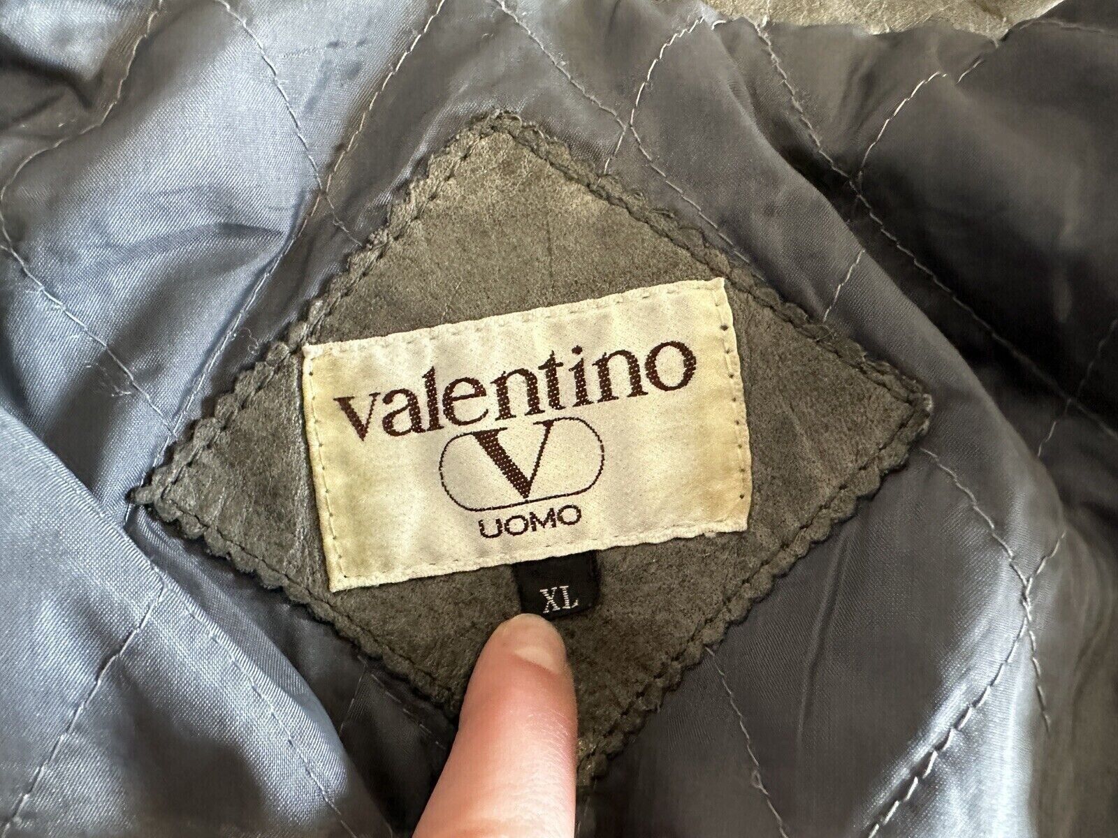 Valentino Vintage Valentino Uomo Distressed Leather Bomber Jacket Men Size US XL / EU 56 / 4 - 18 Thumbnail