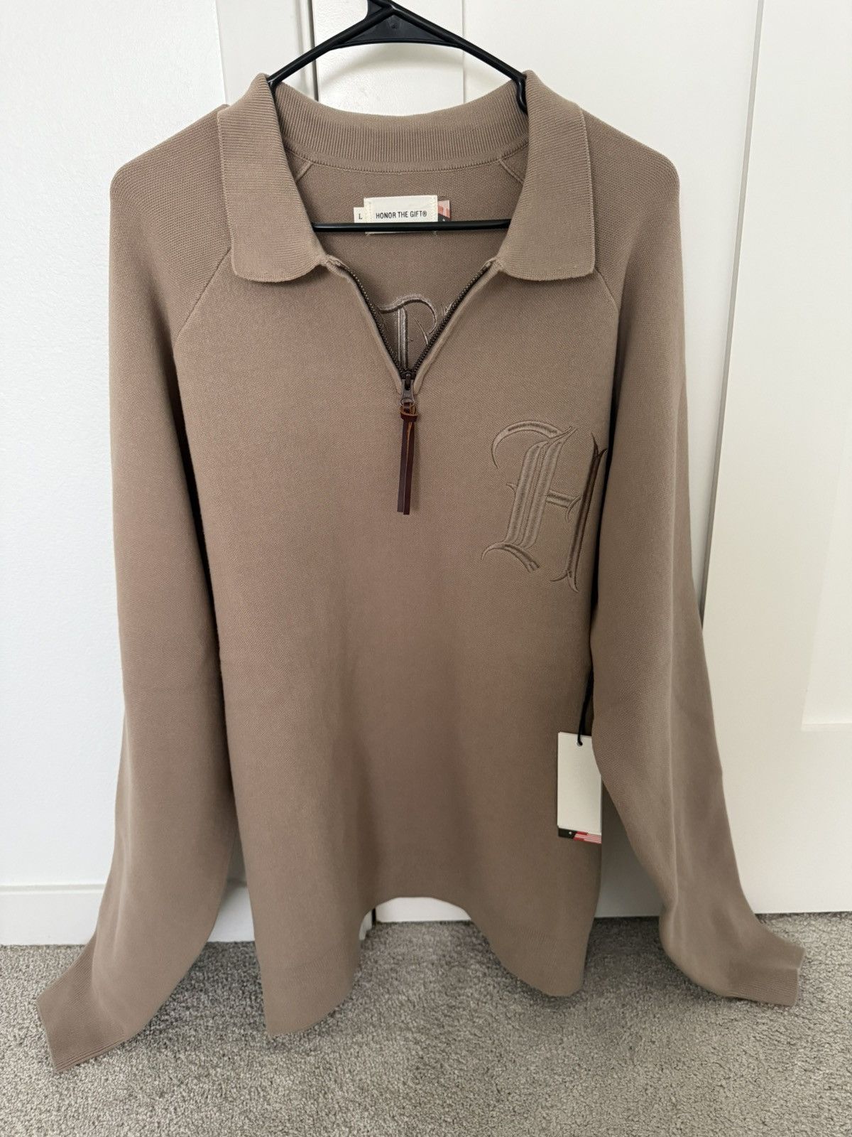 Honor the Gift Honor The Gift Men’s Quarter Zip Henley Clay- Size Large OS Size US L / EU 52-54 / 3 - 1 Thumbnail