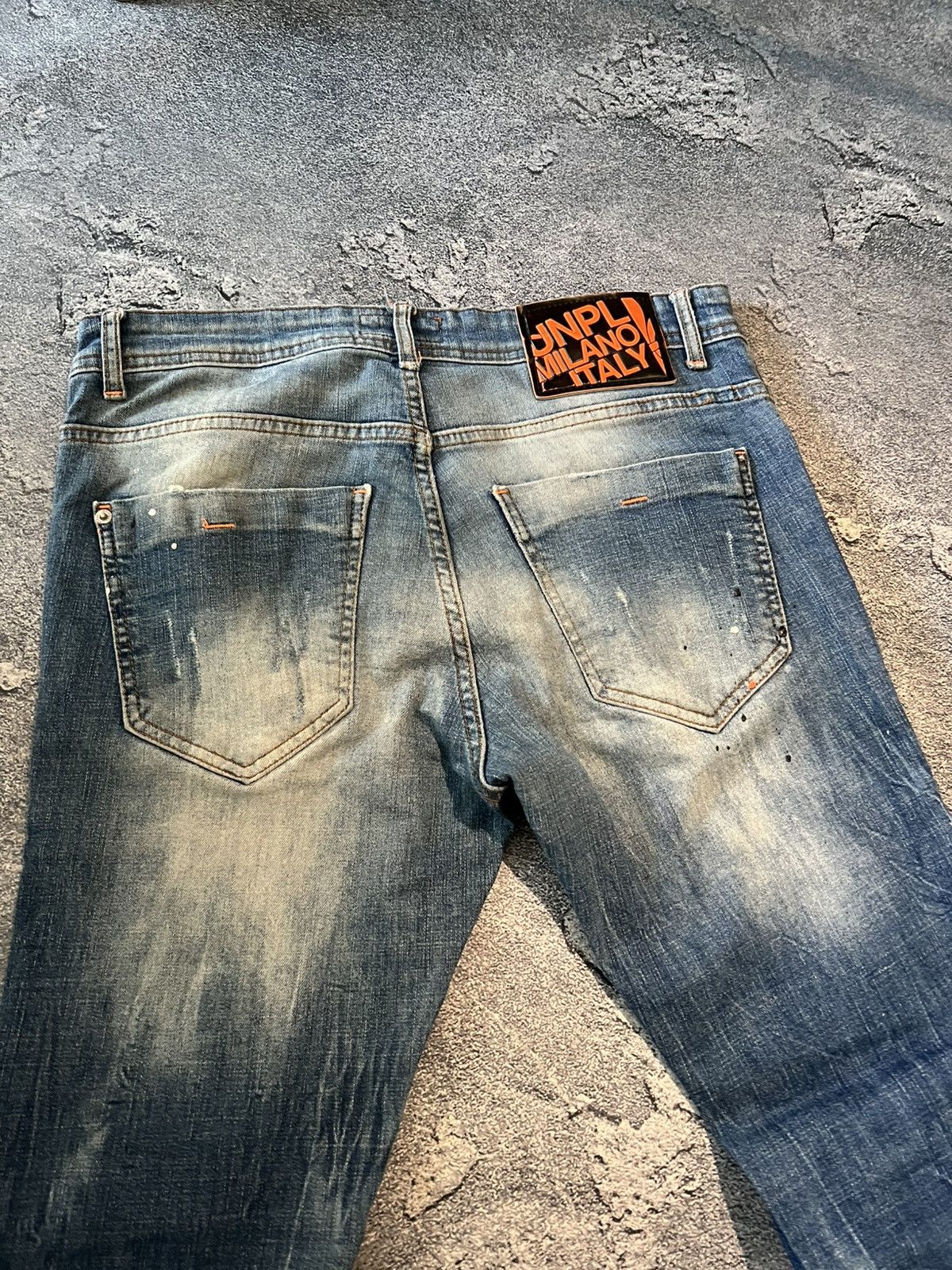 Japanese Brand Distressed Skinny Swag Glamour Jean / Japanese Grunge Faded Size US 32 / EU 48 - 6 Thumbnail