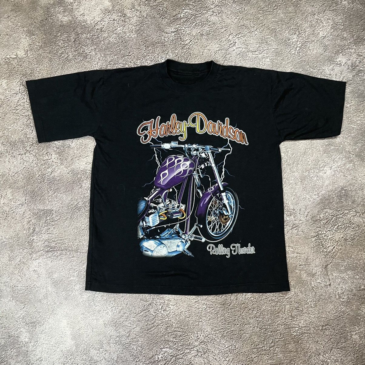 West Coast Choppers Vintage 90s Harley Davidson Graphic Tee Faded Black Indie XL Size US XL / EU 56 / 4 - 2 Thumbnail