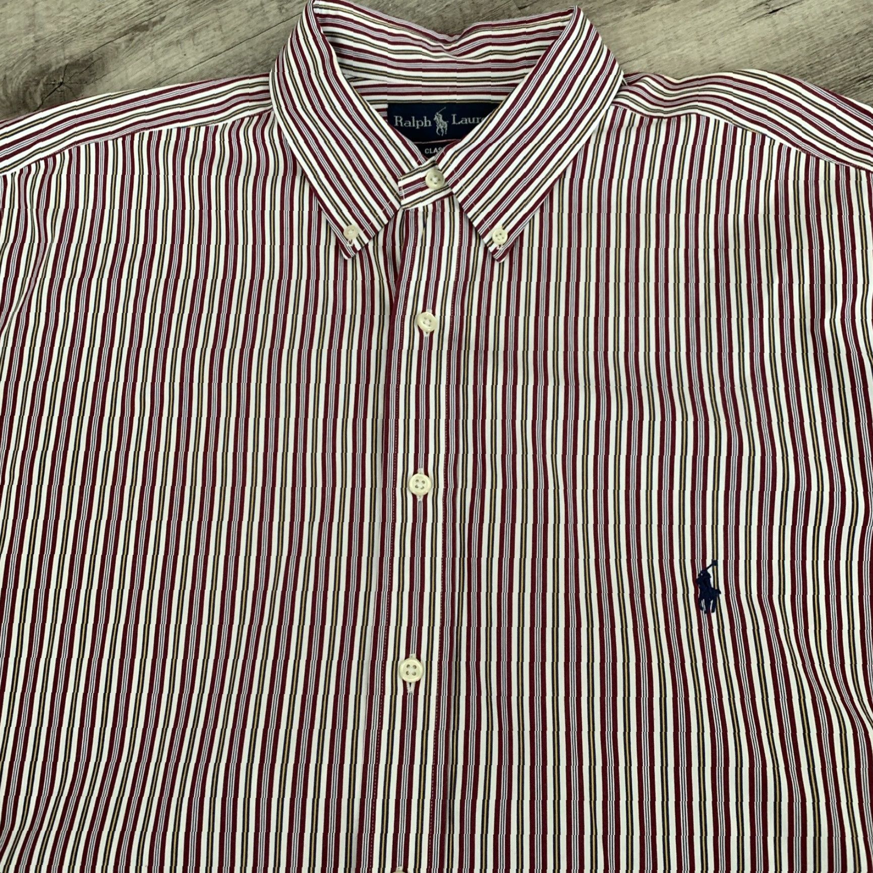 Ralph Lauren Ralph Lauren Shirt Mens XLT Red Striped Classic Fit Long Sleeve Button-Up Size US XL / EU 56 / 4 - 4 Thumbnail