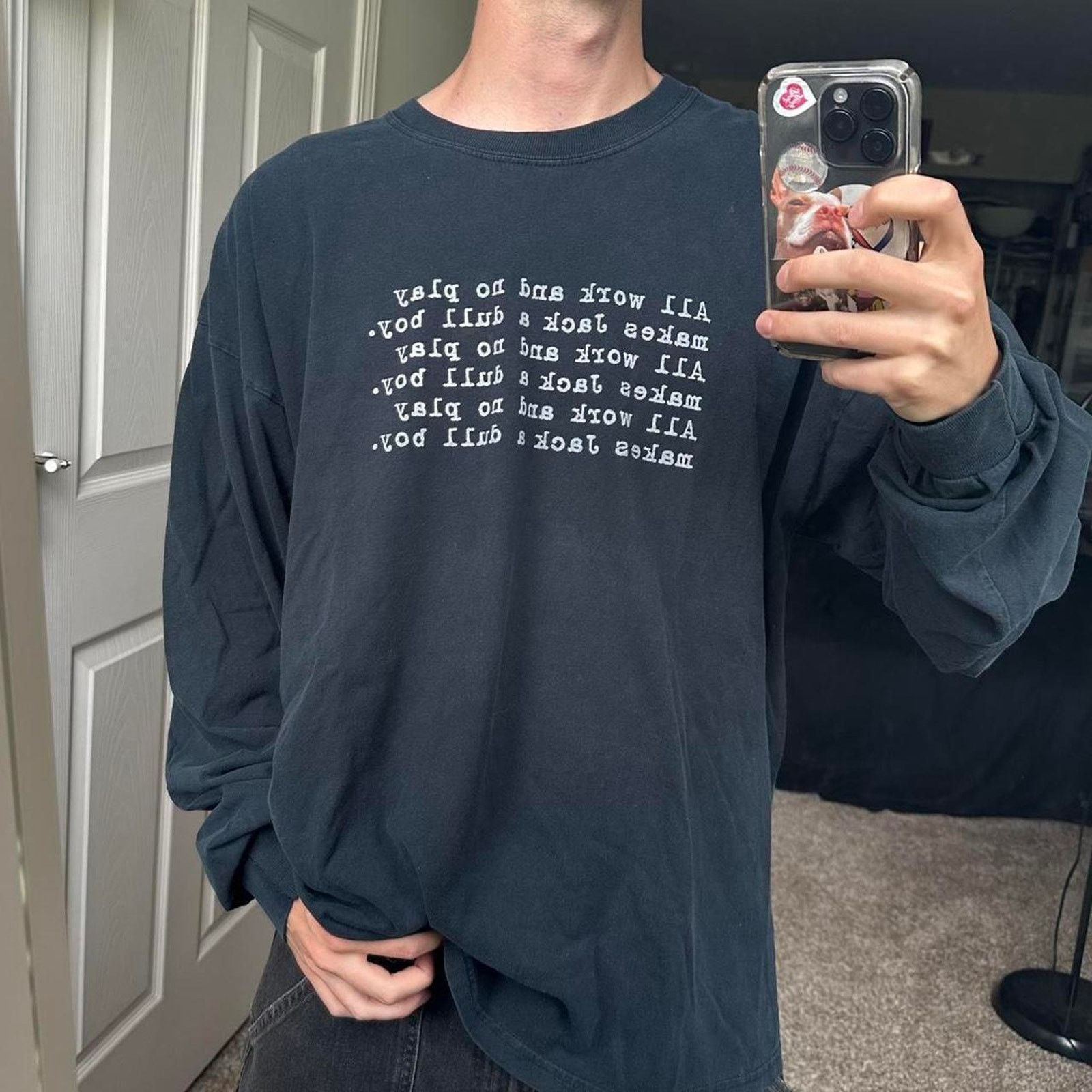 Vintage Vintage 90s The Shining Jack Nicholson Movie Longsleeve Size US XL / EU 56 / 4 - 8 Thumbnail