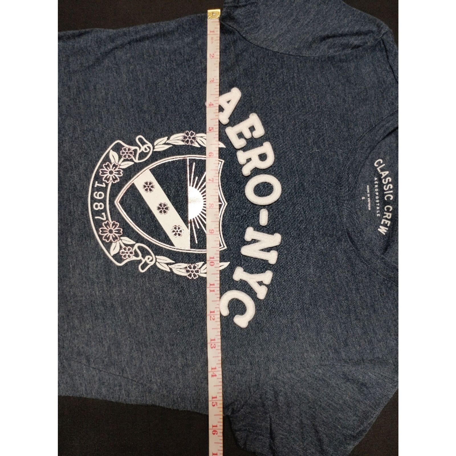 Aeropostale Aeropostale Blue Graphic Crest Tee Size S / US 4 / IT 40 - 4 Thumbnail