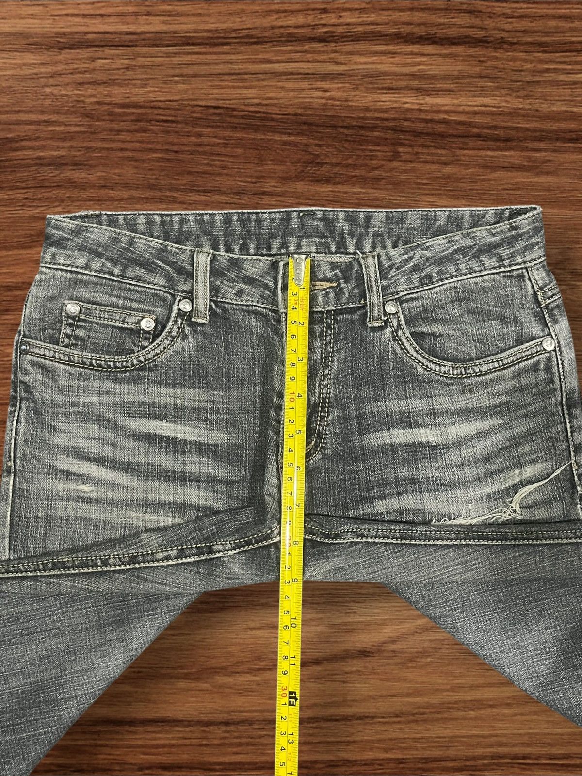 Japanese Brand × Le Grande Bleu (L.G.B.) Vintage Japanese Brand Grey Washed Distressed Flare Jeans Size 27" / US 4 / IT 40 - 12 Thumbnail