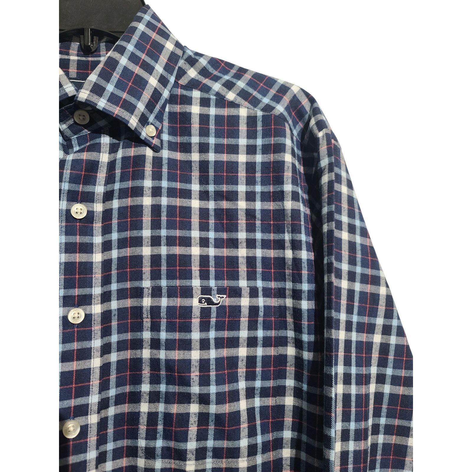 Vineyard Vines Vineyard Vines Blue Check Classic Fit Tucker Flannel Shirt Size US S / EU 44-46 / 1 - 3 Thumbnail