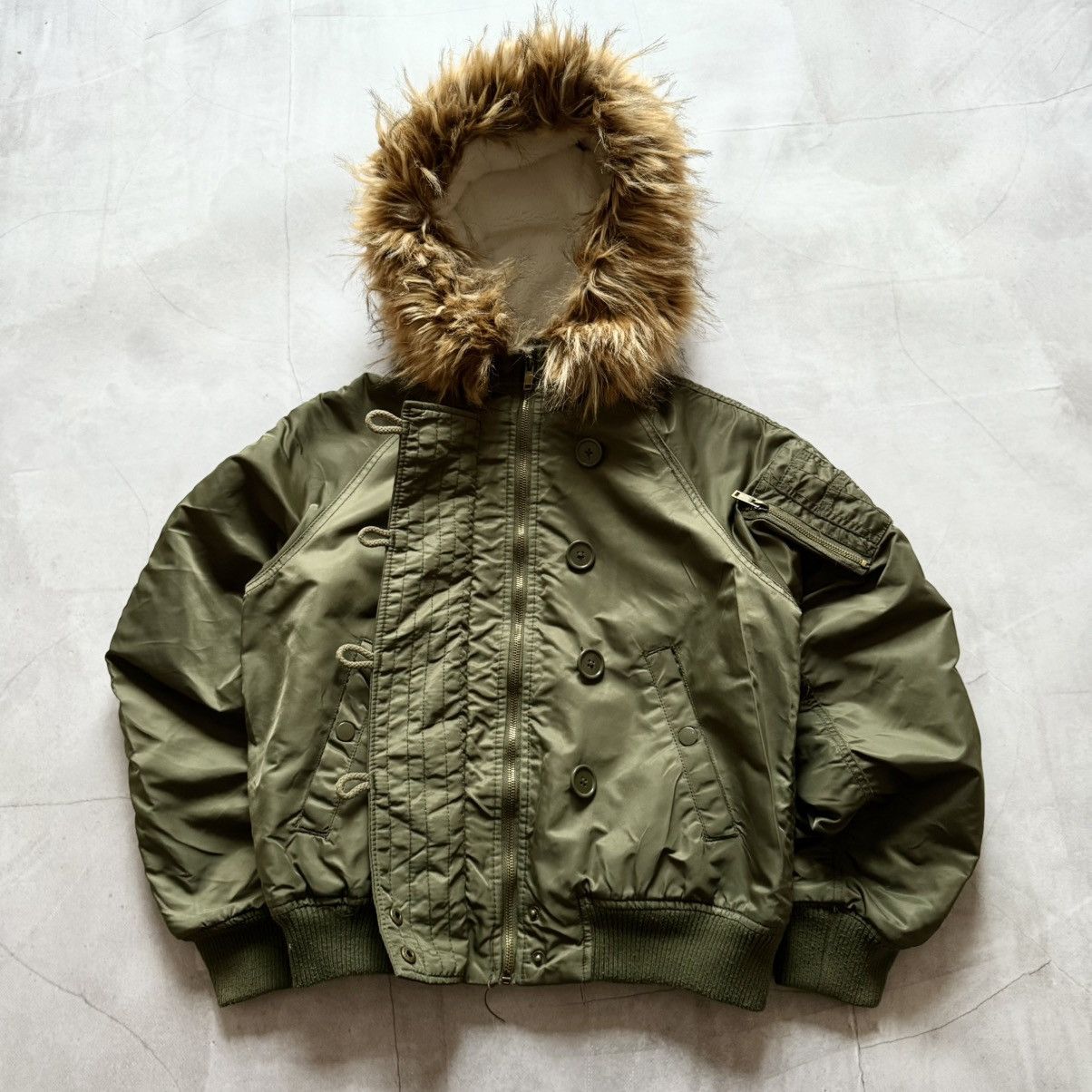 If Six Was Nine Military Bomber Jacket Fur LGB If Six Was Nine Vibe Y2K Size M / US 6-8 / IT 42-44 - 5 Thumbnail