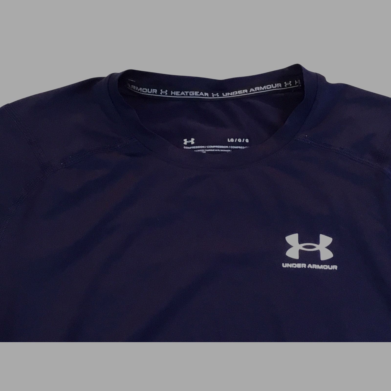 Under Armour Under Armour Ladies Heatgear Compression Top Navy Blue Large Size L / US 10 / IT 46 - 2 Thumbnail