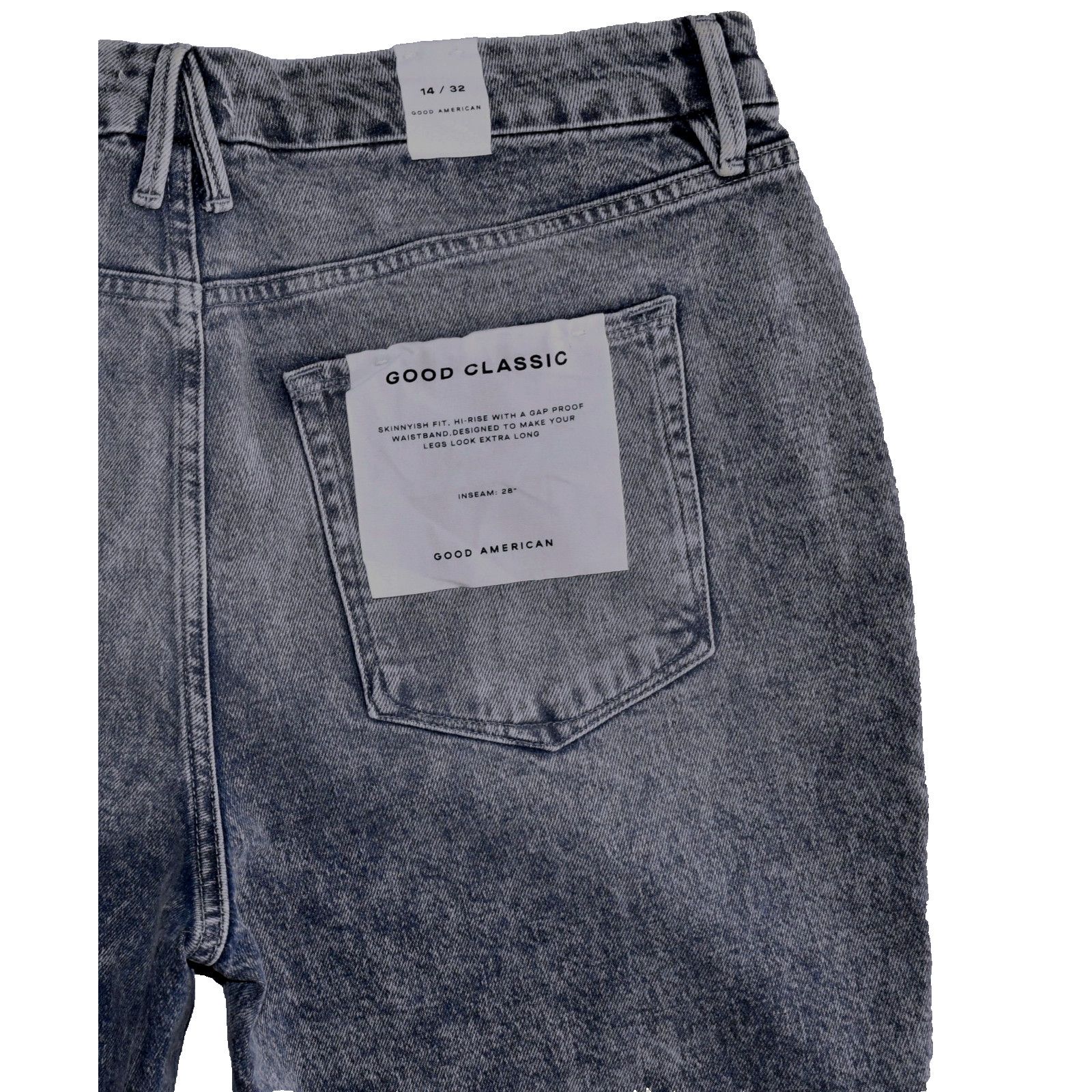 Good American GOOD AMERICAN Skinnyish Fit Indigo Jeans Size 14 / 32 $140 Size 36" / US 14 / IT 50 - 4 Thumbnail