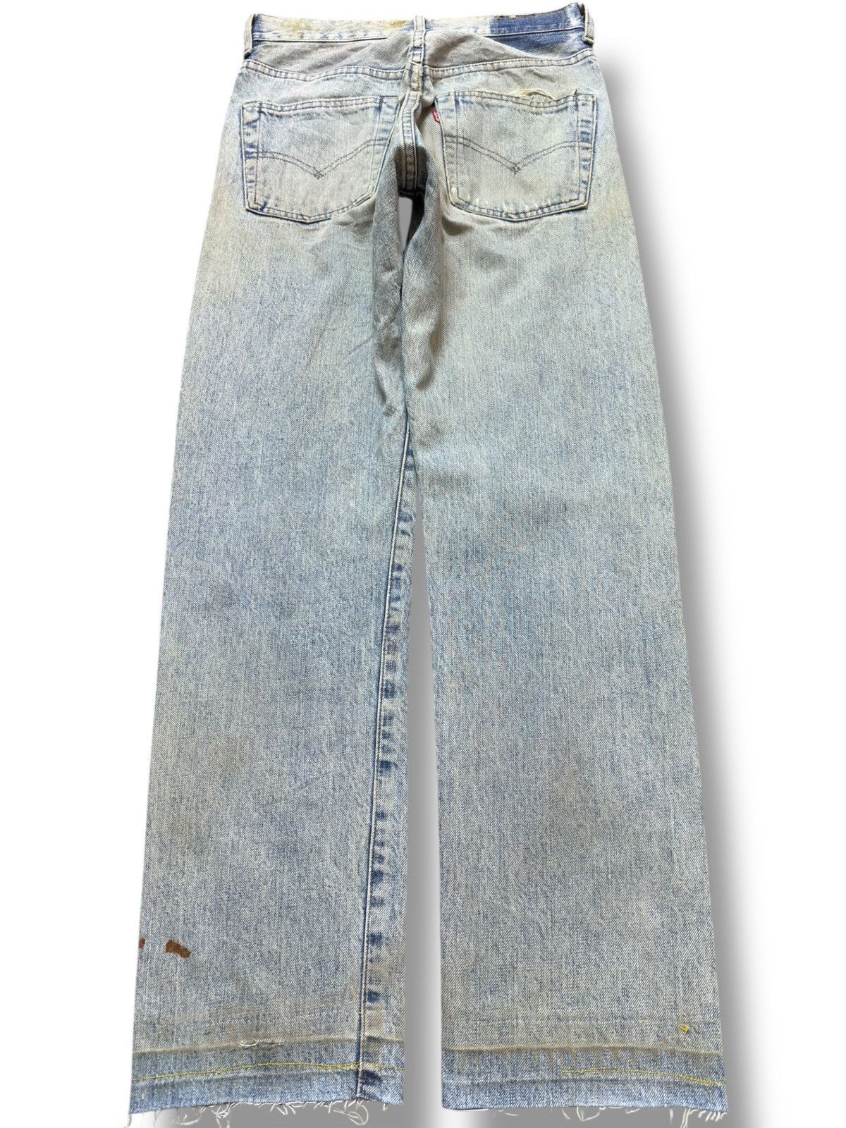Levi's Vintage Clothing Vintage Levi’s 502 Selvedge Big E Faded Ripped Denim Size US 27 - 6 Thumbnail